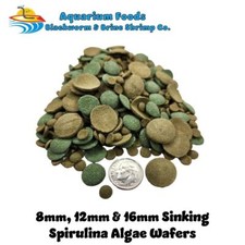 8mm, 12mm  16mm Sinking Spirulina Algae Wafers Tropical Fish Food - Mixed Sizes