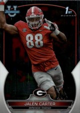2022 Bowman University Chrome Jalen Carter #37 Georgia Bulldogs