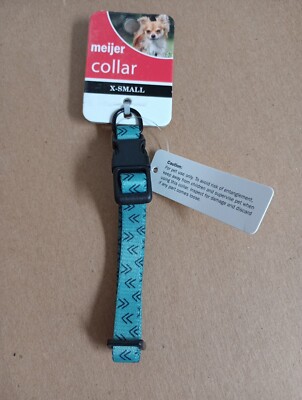 Dog Collar XS Dog 7-10in. Green Arrow Print 