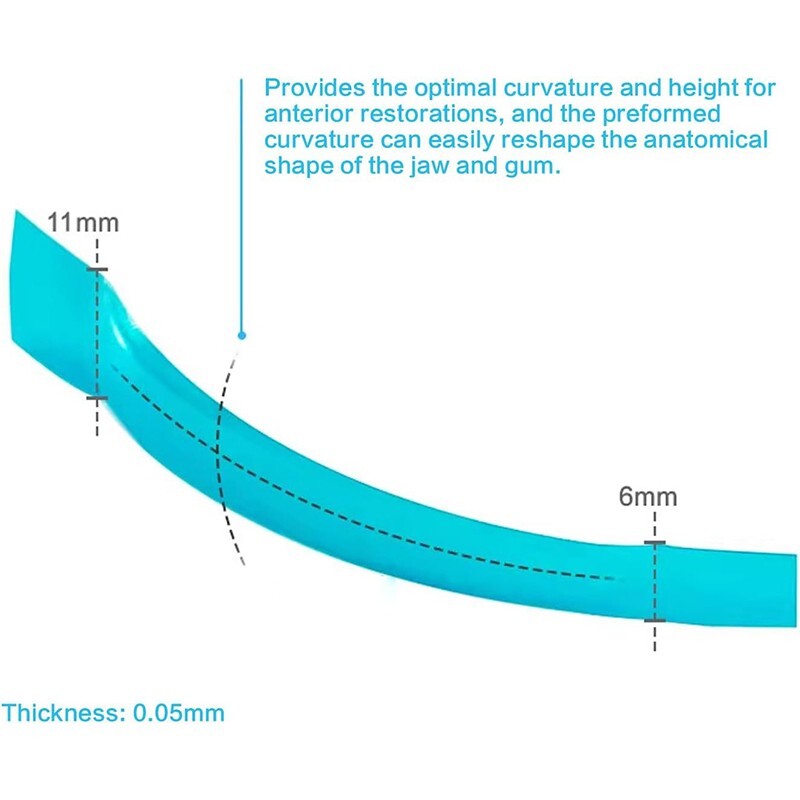 Dental Contoured Anterior Matrix Bands Polyester Anterior Strips ...