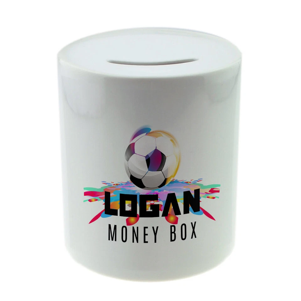  Personalised Any Name Football Savings Children Money Box Printed Gift 112 - Image 4 of 4
