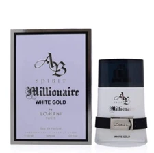 AB Spirit Millionaire White Gold by Lomani for men EDP 3.3 / 3.4 oz New in Box