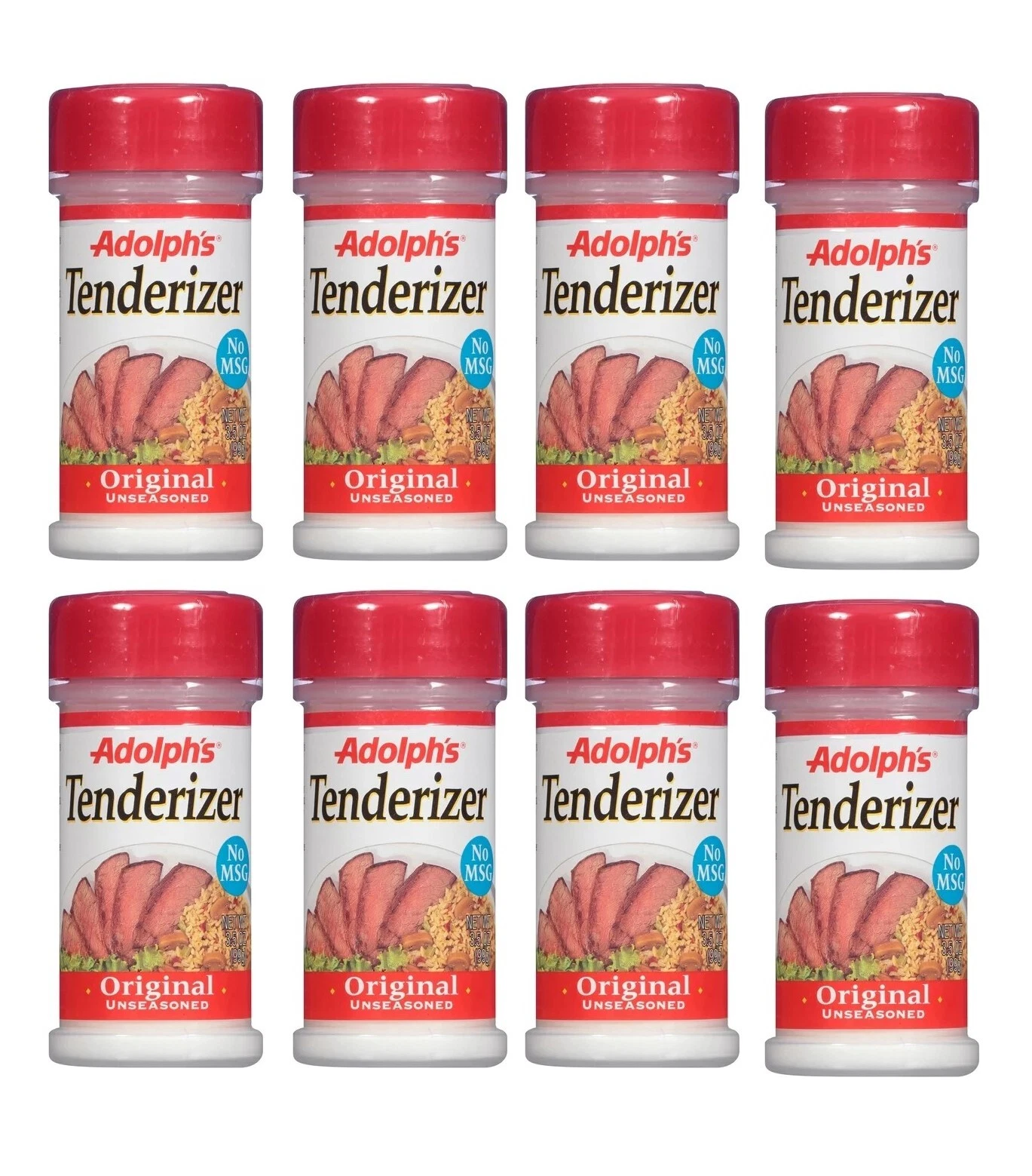 Adolph's Original Unseasoned Tenderizer - 8-Pack, 3.5 oz Each, Perfect for Meats