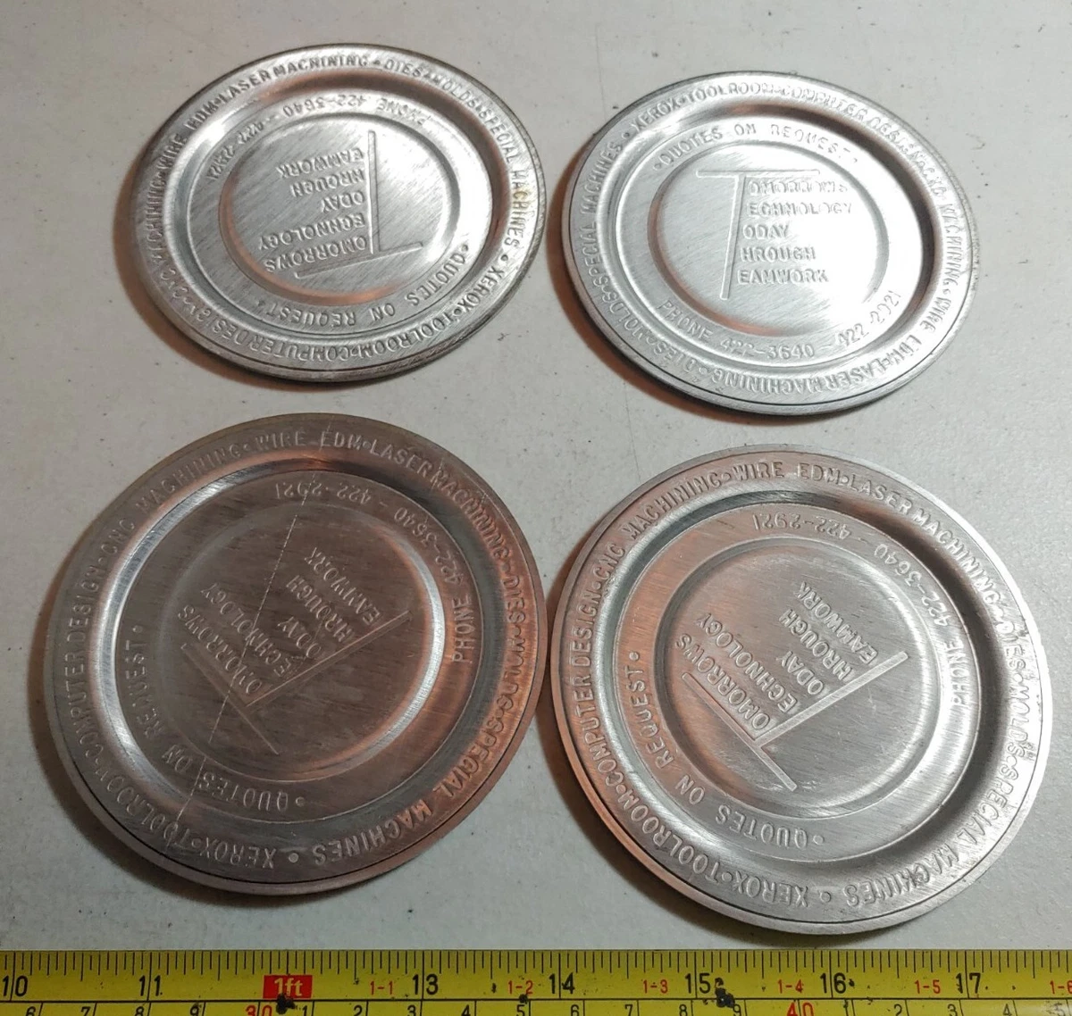 Metal clearance coaster set