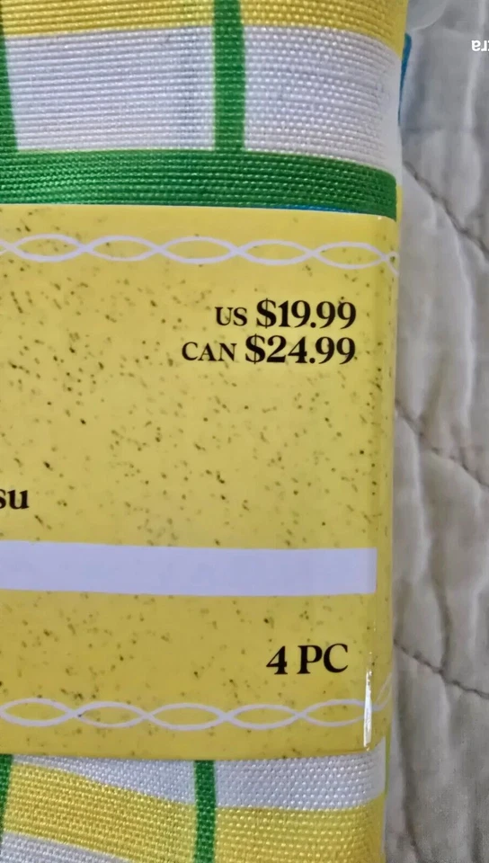 NEW Ashland Cloth Plaid Napkins Summer Celebrations 16"X18" Set Of 2 8 PC NIP - Image 4 of 4