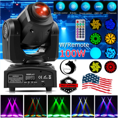120W Led Moving Head Light DMX 8Gobo WLED Beam Effect Stage Lighting Disco Party
