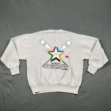 Vintage 1993 World University Games St. Catherines Crewneck Large Grey VTG 90s
