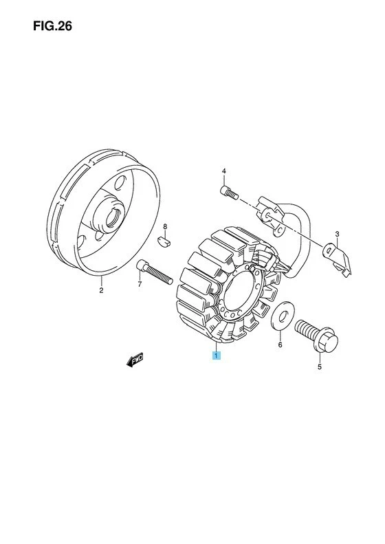 SUZUKI HAYABUSA GSX1300R 1999-2007 Genuine Stator Assy 32101-24F10 OEM - Imagem 4 de 4
