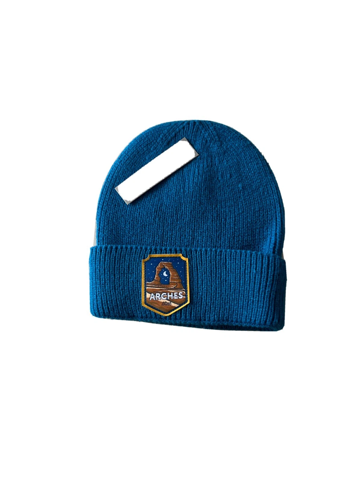 Arches Utah USA National Monument Blue Cuffed Knit Beanie Cap Winter Hat
