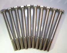 3/8-24 x 4-1/2 Stainless Hex Head Bolts Grade 5 | Qty 5 | Fine Thread