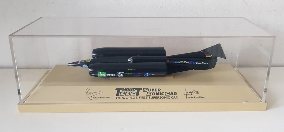 Lledo Thrust SSC Super Sonic Car Model 1:100 Scale - Signed Richard Noble - Image 2 of 4