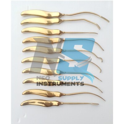 Plastic Surgery Brow Lift & Face Lift Instruments Scalp Elevator Set of 10 Piece