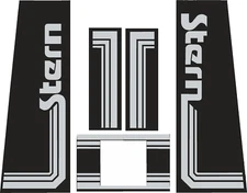 Stern Orbitor 1 Pinball Machine CABINET Decal Set