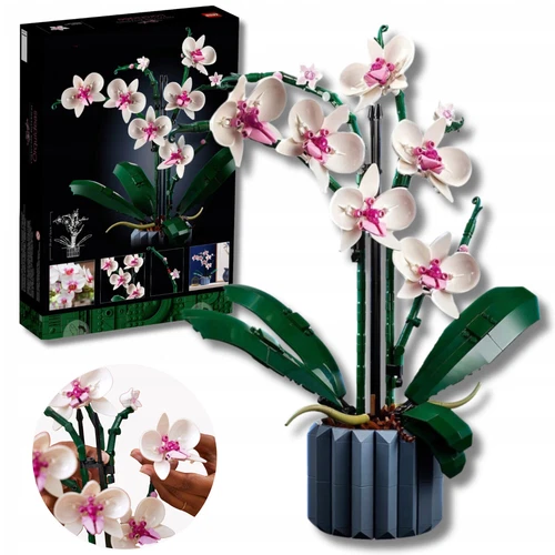 10311 Orchidee Künstliche Pflanzen Set w/ Blumen,Modellbausatz Erwachsene Kinder - Bild 1 von 14
