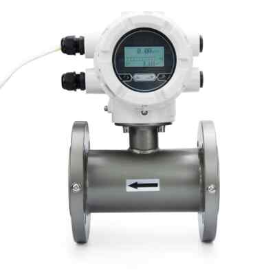 Flow Meter Electromagnetic 4-20mA AC110/220V 24VDC For Conductive Liquid  30μS/c