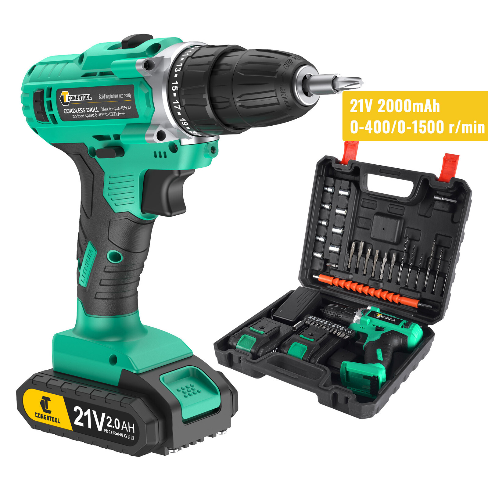 12-Volt NiCd Cordless 3/8 in. Drill with Soft Grips with Battery 1.5Ah and  Charger