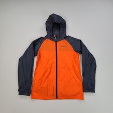 Columbia Jacket Boys Large Orange Hooded Full Zip Outdoors Comfort Youth Kids