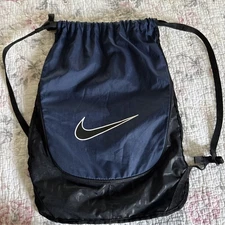 Nike Bag, Nike Open Top Drawstring Gym Bag Sack Black Blue