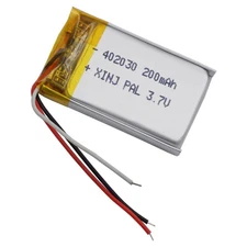 3.7V 200mAh 0.7Wh Li Battery 402030 Li-ion NTC 3-Wires NTC Thermistor