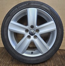 1 original VW Polo 9N Alufelge 6,5x16 ET43, 6Q0601025S, Varano SR 205/45 R16 5mm