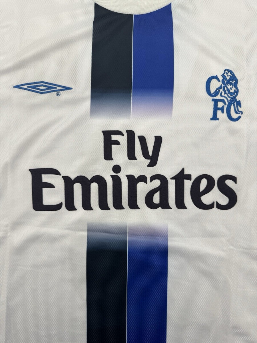 2003 2004 Chelsea Away Retro Jersey Lampard #8 White Vintage