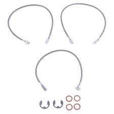 Stainless Brake Hose Line Kit For 1988-99 Chevy GMC K1500 K2500 4WD 4" Lift 1989