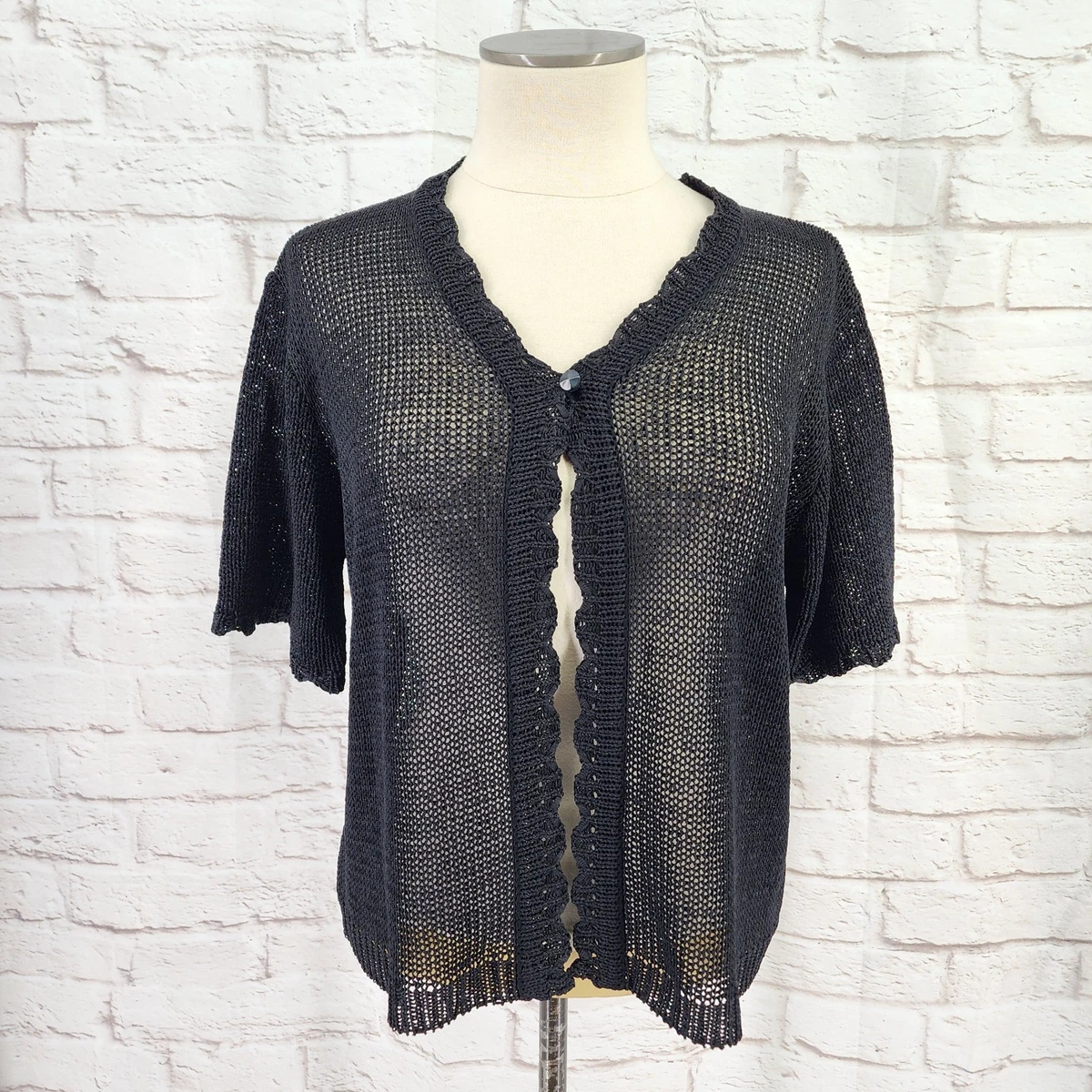 Vintage sheer cardigan/tie top. Can be worn as... - Depop