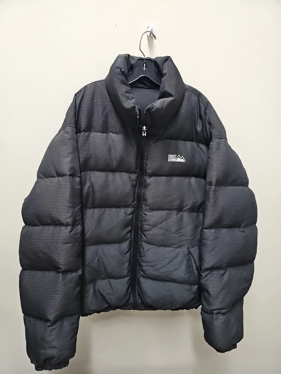 First Down Puffer Jacket Black Coats, Jackets & Vests for Men for