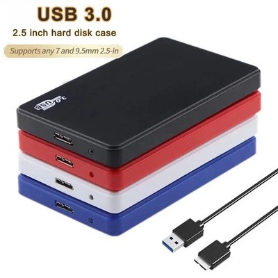 2.5'' SATA USB 3.0 Hard Drive Disk HDD SSD Enclosure External Laptop Case