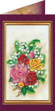 Embroidery Postcard Kit CONGRATULATIONS 11 Craft Gift Set