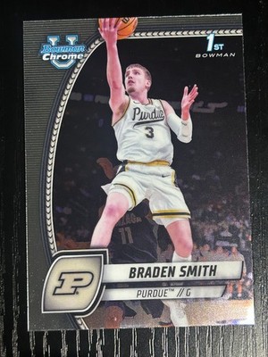 2024 Bowman University Chrome Braden Smith Purdue Rookie Card