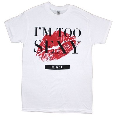 Men's Right Said Fred I'm Too Sexy Lips T-shirt XX-Large White