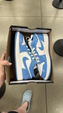 Jordan Air Jordan 1 Low Blue White Leather Lo...
