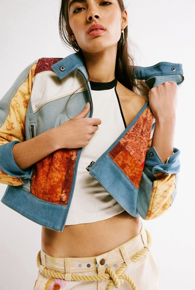 Jaqueta Free People Patchwork Extravaganza Tamanho M - Imagem 2 de 4