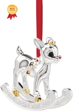 Lenox Ornaments, 2025 Babys 1st Christmas Rudolph Ornament, Silverplated... 