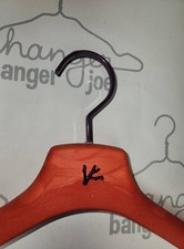 ISAIA NAPOLI DESIGNER RED ORANGE 15 1/2 " COAT / JACKET RESIN HANGER SET 6