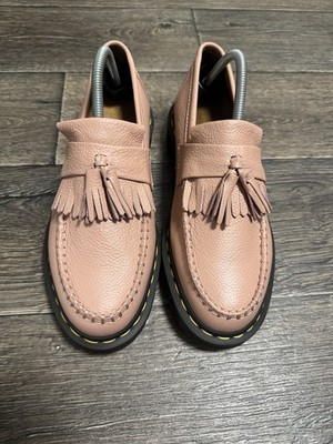dr martens adrian loafers women leather peach eu41 uk7 us9 | eBay