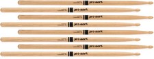Promark Hickory Drumsticks - 7A - Wood Tip - 4-pack