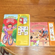 Disney Sound Storybooks Lot Mickey Mouse Goofy &Red Riding Hood 91’ 96’ (Working