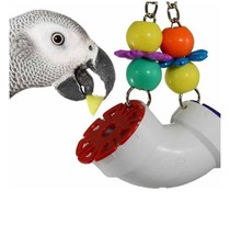 PVC Forager Bird Toy for Medium/Large Size Bird Supplies Parrot Toy USED