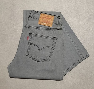 Levi s 501 RECHTSSCHNITT REGULAR W30 L30 Größe 38 Farbe grau 100% Baumwolle