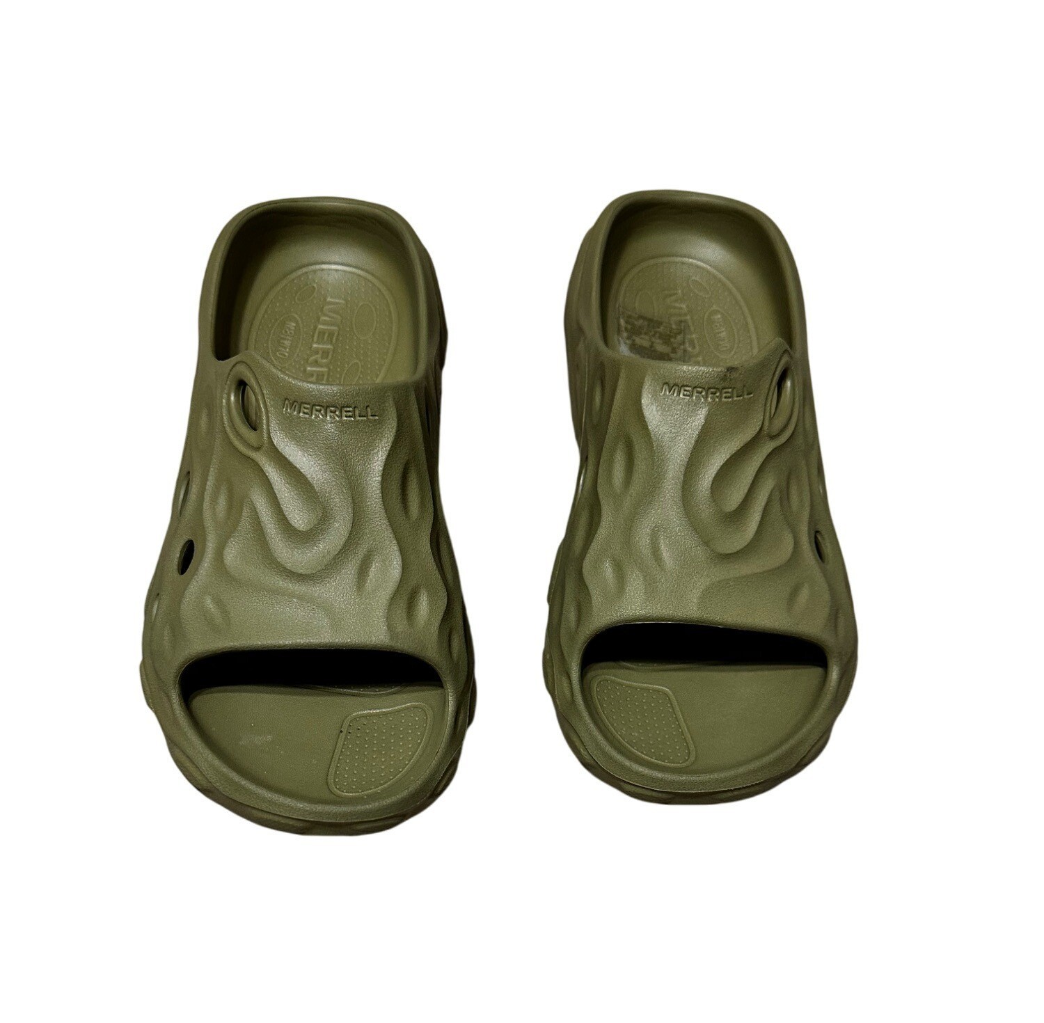 MERRELL Merrill taglia 10 ciabatte slip on unisex trendy interno esterno comode verde