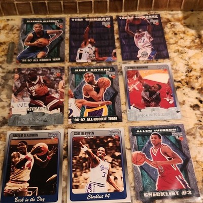 1997 Basketball Rookies NBA Card Lot 9 Kobe Bryant Duncan Iverson McGrady