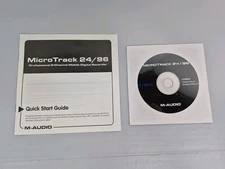 M-Audio MicroTrack 24/96 Digital Recorder Startup Disc & Quick Start Guide Only