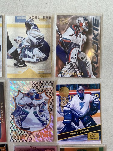 Huge 9 Card Lot Eric Fichaud Islanders NHL Inserts/Parallels No Duplicates NM - Picture 3 of 5