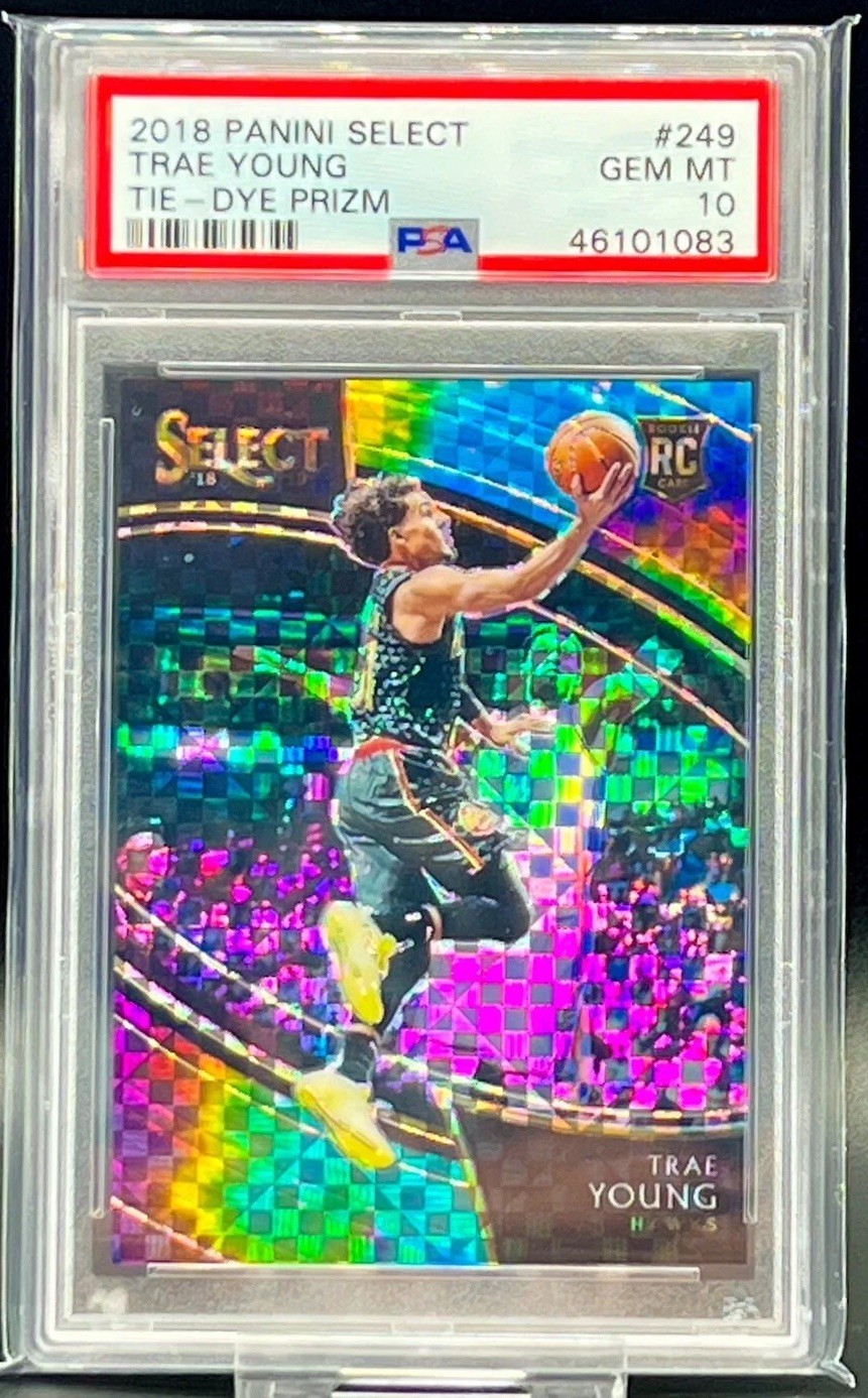 2018 Select Trae Young Tie-Dye Courtside PSA 10 SSP 22/25 Rookie RC SSP