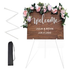 STARHOO 63" Portable Metal Display Easel Stand for Wedding Sign Poster Art