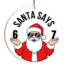 67 Meme Funny Christmas Ornaments 2025, 6 7 Ornament, Santa Ornaments for Chr...