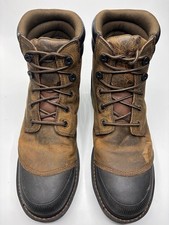 Justin Warhawk Men’s Brown Leather Work Lace Up Boots Composite Toe Size 14 Wide