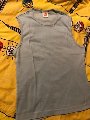 Hanes Spicy T Damen Top Gr. L hellblau ärmellos